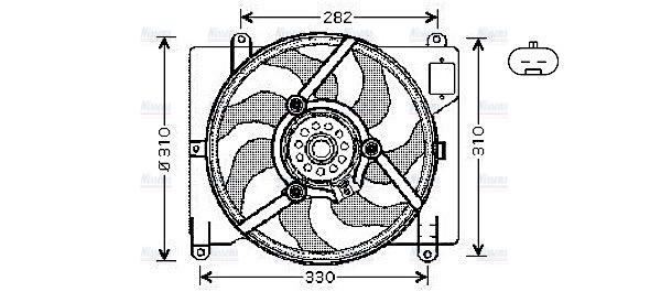 AVA Radiator Cooling Fan FT7503