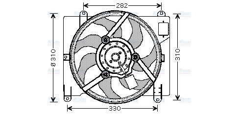 AVA Radiator Cooling Fan FT7504