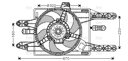 AVA Radiator Cooling Fan FT7549
