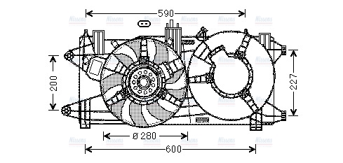 AVA Radiator Fan FT7596