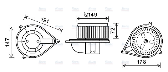 AVA Cabin Fan Blower Motor FT8426