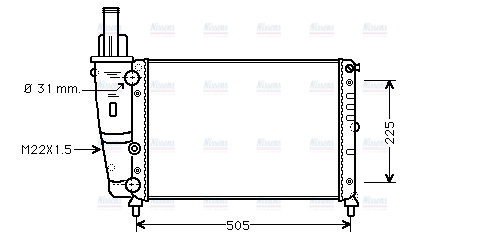 AVA Coolant Radiator FTA2138