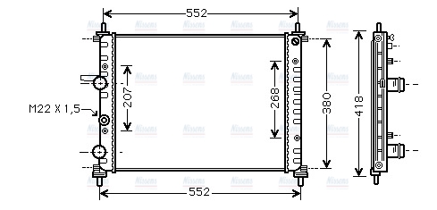 AVA Coolant Radiator FTA2182