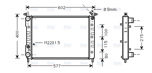 AVA Coolant Radiator FTA2232