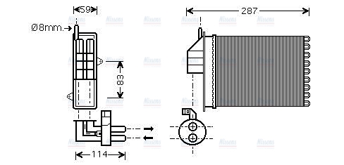 AVA Cabin Heater Core FTA6259