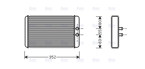AVA Cabin Heater Core FTA6265