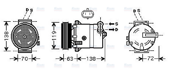 AVA Aircon Compressor FTAK334