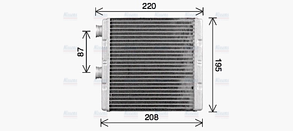 AVA Cabin Heater Core HD6329