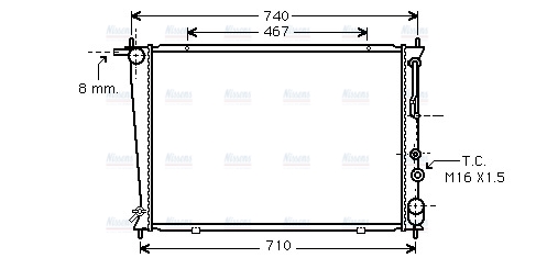 AVA Coolant Radiator HY2050