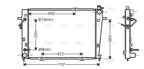 AVA Coolant Radiator HY2167