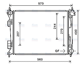 AVA Coolant Radiator HY2270
