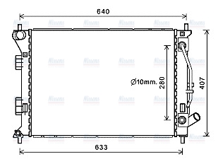 AVA Coolant Radiator HY2436