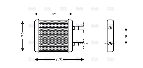 AVA Cabin Heater Core HY6061