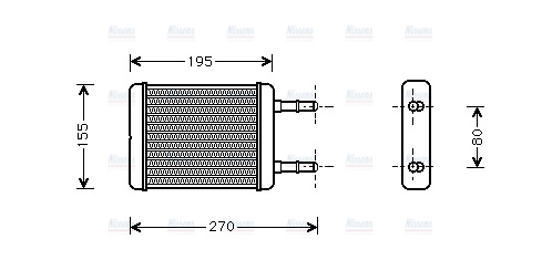 AVA Cabin Heater Core HY6064