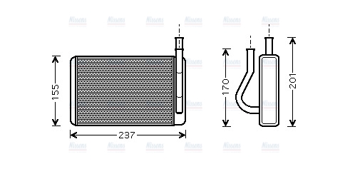 AVA Cabin Heater Core HY6089