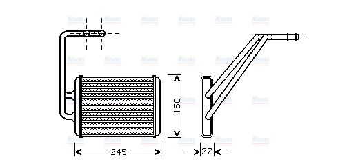 AVA Cabin Heater Core HY6121