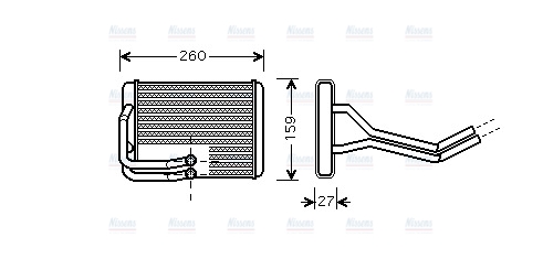 AVA Cabin Heater Core HY6122