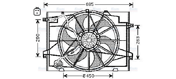 AVA Radiator Cooling Fan HY7519
