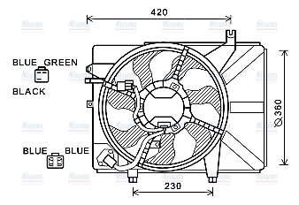 AVA Radiator Fan HY7548