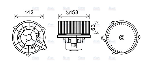 AVA Cabin Fan Blower Motor HY8398