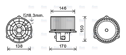 AVA Cabin Fan Blower Motor HY8555