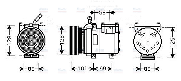 AVA Aircon Compressor HYAK159