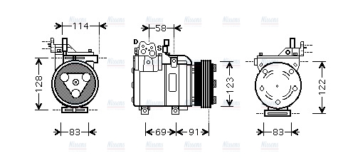 AVA Aircon Compressor HYAK196