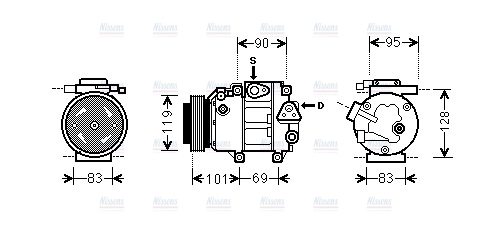 AVA Aircon Compressor HYK237
