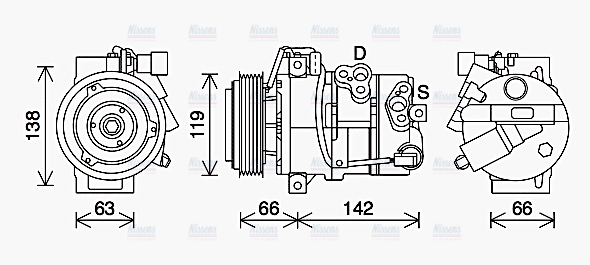 AVA Aircon Compressor HYK463