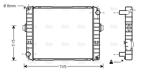 AVA Coolant Radiator IV2003