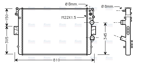 AVA Coolant Radiator IVA2041