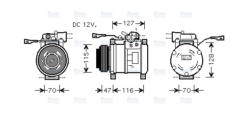 AVA Aircon Compressor IVK076