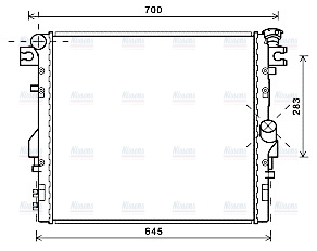AVA Coolant Radiator JE2052