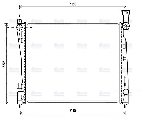 AVA Coolant Radiator JE2055