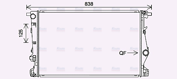AVA Coolant Radiator JE2075
