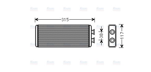AVA Cabin Heater Core JR6055