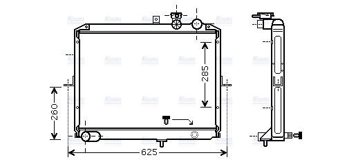 AVA Coolant Radiator KA2053