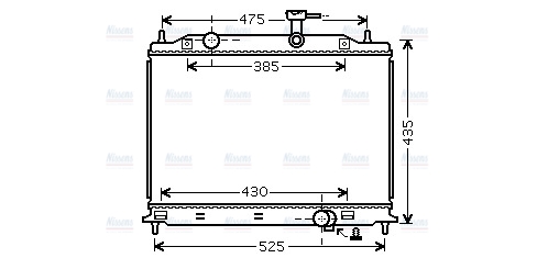 AVA Coolant Radiator KA2079