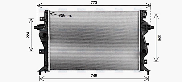 AVA Coolant Radiator KA2331