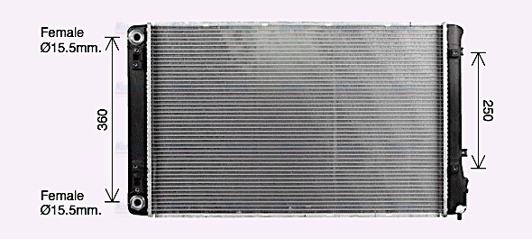 AVA Coolant Radiator KA2332