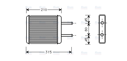 AVA Cabin Heater Core KA6007
