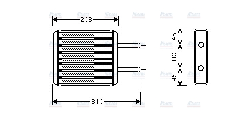 AVA Cabin Heater Core KA6043