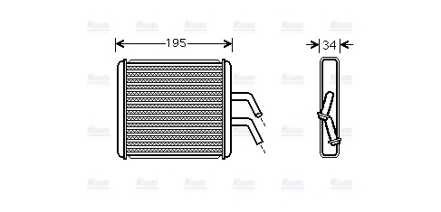 AVA Cabin Heater Core KA6044