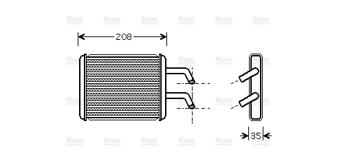 AVA Cabin Heater Core KA6045
