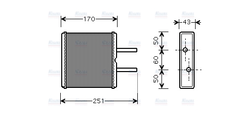 AVA Cabin Heater Core KA6046