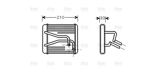 AVA Cabin Heater Core KA6049