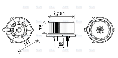 AVA Cabin Fan Blower Motor KA8247