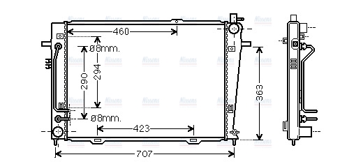 AVA Coolant Radiator KAA2132