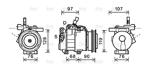 AVA Aircon Compressor KAK161