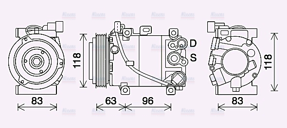 AVA Aircon Compressor KAK282